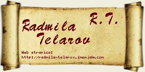 Radmila Telarov vizit kartica